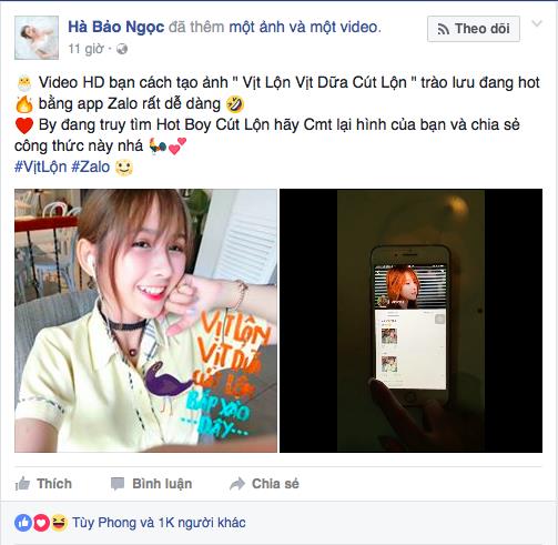 Bí kíp tạo ảnhvịt lộn, vịt dữa, cút lộn chỉ trong tích tắc cùng Zalo - Ảnh 18. Bí kíp tạo ảnhvịt lộn, vịt dữa, cút lộn chỉ trong tích tắc cùng Zalo - Ảnh 18.