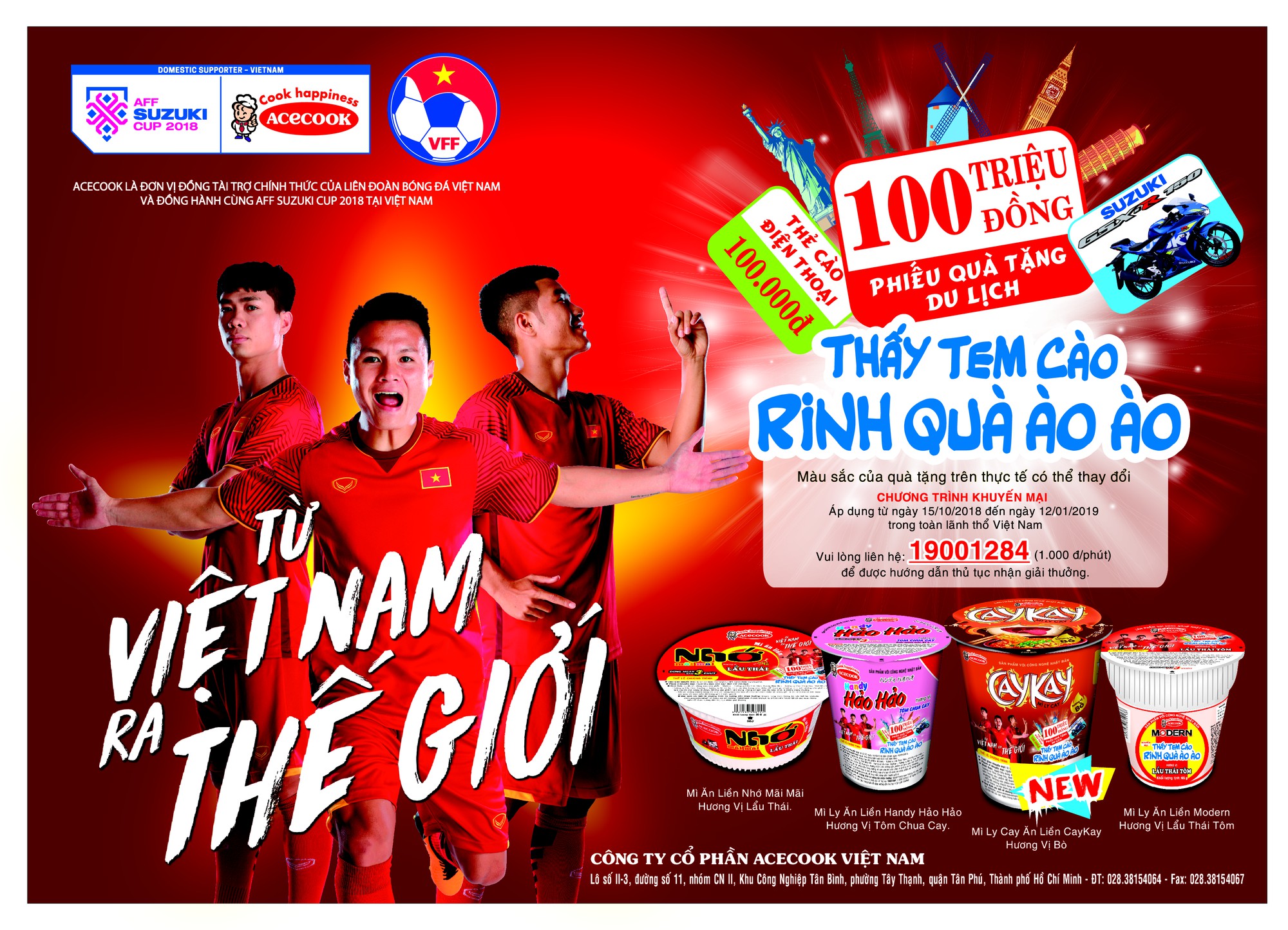 Sử dụng sản phẩm của Acecook, giành ngay cơ hội du lịch bất kỳ quốc gia nào mình mong muốn - Ảnh 1. Sử dụng sản phẩm của Acecook, giành ngay cơ hội du lịch bất kỳ quốc gia nào mình mong muốn - Ảnh 1.