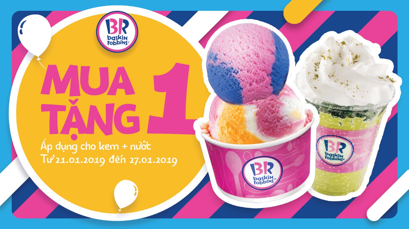 Baskin Robbins - Đại tiệc 7 tuổi và ưu đãi mua 1 tặng 1 - Ảnh 2. Baskin Robbins - Đại tiệc 7 tuổi và ưu đãi mua 1 tặng 1 - Ảnh 2.