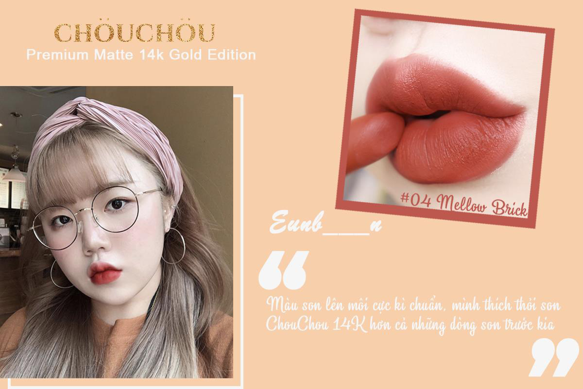 ChouChou ra mắt dòng son mạ vàng Premium Matte 14k Gold Edition chinh phục các beauty blogger khó tính - Ảnh 3. ChouChou ra mắt dòng son mạ vàng Premium Matte 14k Gold Edition chinh phục các beauty blogger khó tính - Ảnh 3.