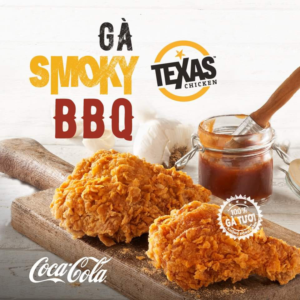 Thưởng thức “siêu phẩm” Gà Smoky BBQ chuẩn vị tại hệ thống Texas Chicken mùa cuối năm - Ảnh 1. Thưởng thức “siêu phẩm” Gà Smoky BBQ chuẩn vị tại hệ thống Texas Chicken mùa cuối năm - Ảnh 1.