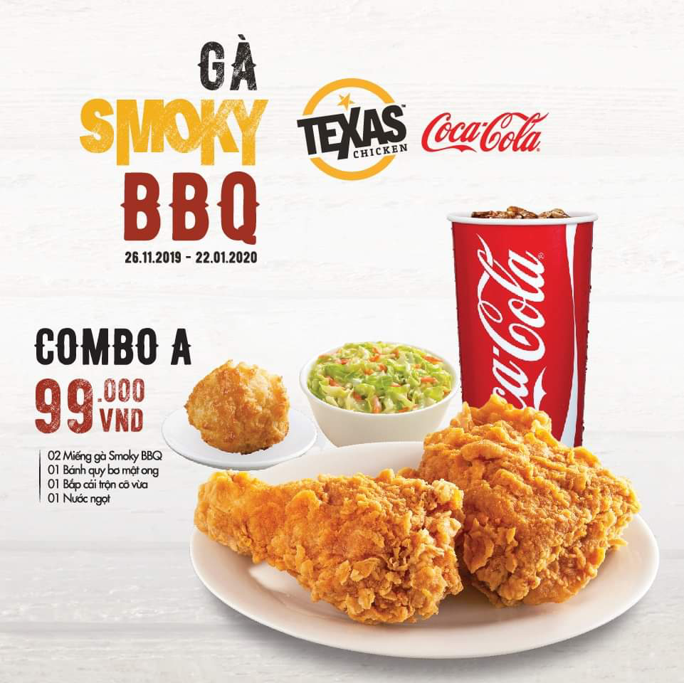 Thưởng thức “siêu phẩm” Gà Smoky BBQ chuẩn vị tại hệ thống Texas Chicken mùa cuối năm - Ảnh 2. Thưởng thức “siêu phẩm” Gà Smoky BBQ chuẩn vị tại hệ thống Texas Chicken mùa cuối năm - Ảnh 2.