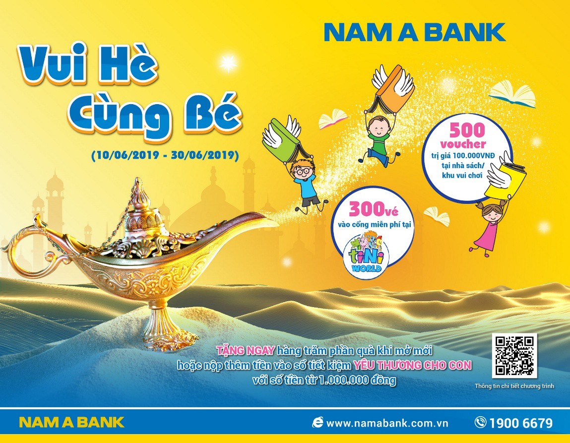 Nhận quà “kép” khi gửi tiết kiệm yêu thương cho con tại Nam A Bank - Ảnh 1. Nhận quà “kép” khi gửi tiết kiệm yêu thương cho con tại Nam A Bank - Ảnh 1.