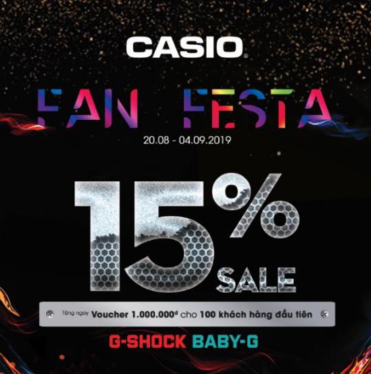 Bùng nổ sale cùng FanFesta: Cơ hội săn đồng hồ G-Shock giá sốc cho giới trẻ - Ảnh 1.