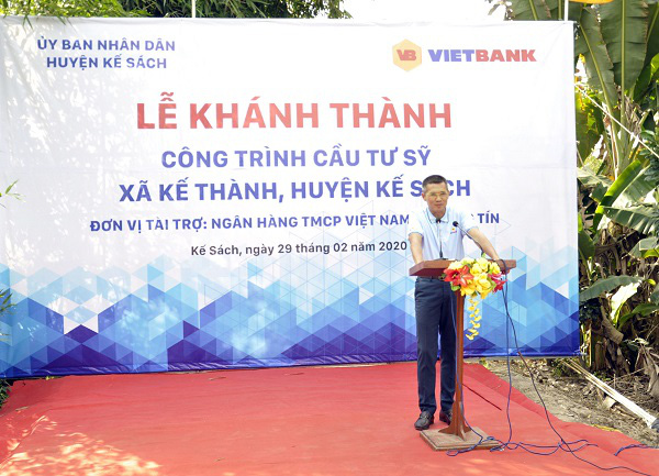 Vietbank khánh thành cầu giao thông nông thôn tại xã Kế Thành, tỉnh Sóc Trăng - Ảnh 1.