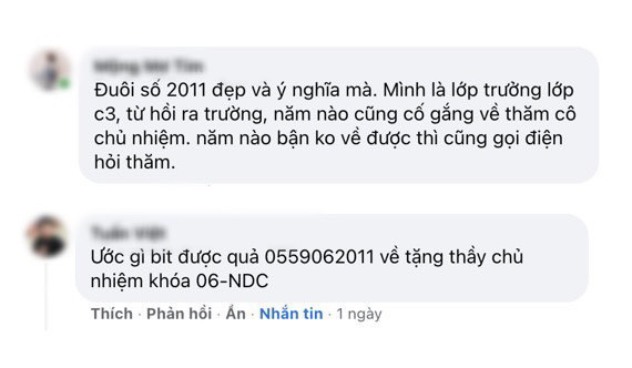 Đấu giá số đẹp phi lợi nhuận làm quà 20/11 xôn xao mạng xã hội - Ảnh 2.