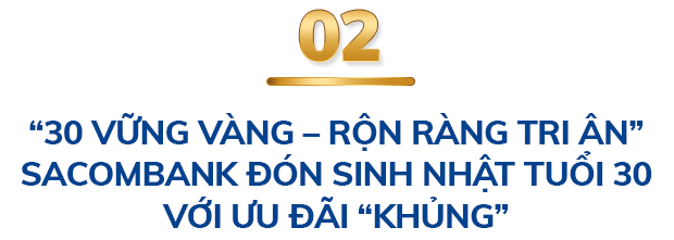 Sacombank tung nhiều ưu đãi, quà tặng “khủng” cho khách hàng nhân dịp kỷ niệm 30 năm thành lập - Ảnh 3.