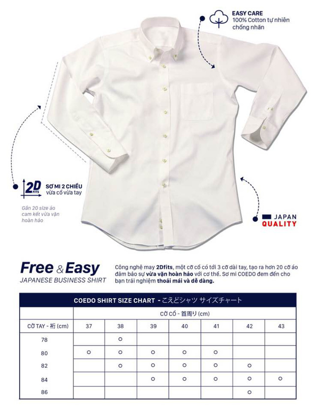 COEDO -Sơ mi công sở Nhật Bản làm thay đổi định kiến sơ mi may sẵn của giới công sở - Ảnh 3. COEDO -Sơ mi công sở Nhật Bản làm thay đổi định kiến sơ mi may sẵn của giới công sở - Ảnh 3.