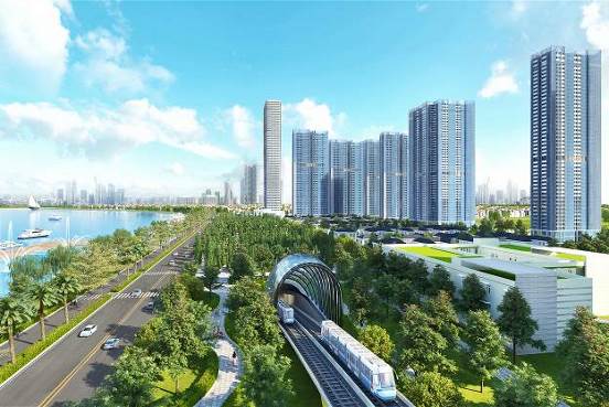 Vinhomes Golden River là dự án bất động sản hiếm hoi tại Việt Nam có tuyến metro chạy qua với một trạm dừng nội khu.