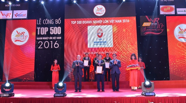 SCB đạt top 9 doanh nghiệp tư nhân lớn nhất và top 44 doanh nghiệp lớn nhất Việt Nam