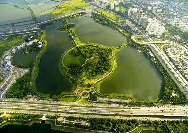 Tiếp giáp với khu công viên Yên Sở mang đến chất lượng sống xanh cho cư dân tại Tứ Hiệp Plaza.