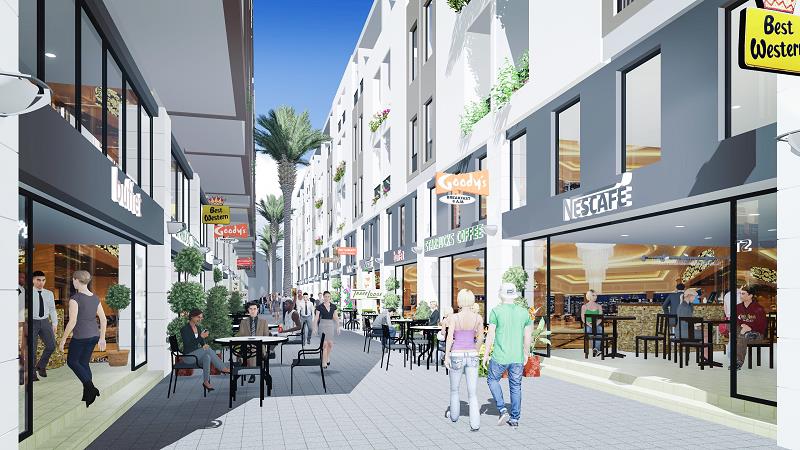 Tuyến phố đi bộ lõi giữa dự án Tuần Châu Marina.