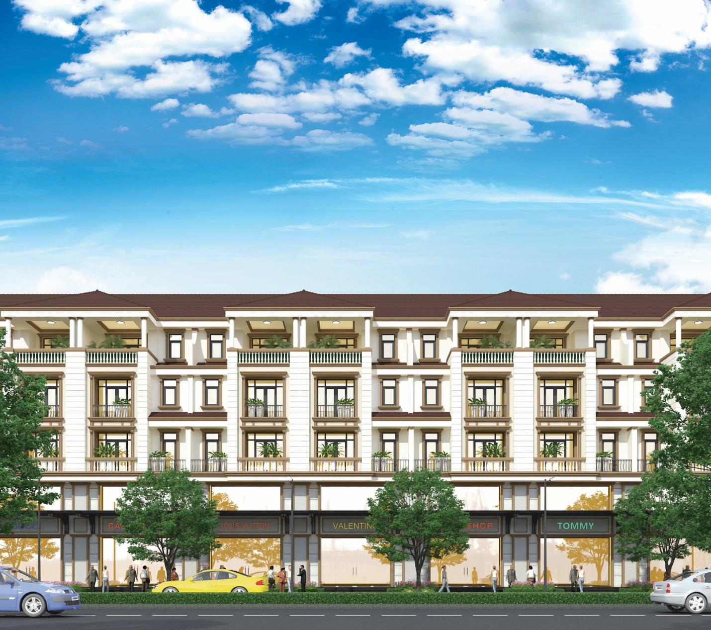 Một góc nhà phố thương mại khu đô thị Vạn Phúc, với mặt tiền cực rộng 7m, kết hợp linh hoạt giữa việc ở và kinh doanh.