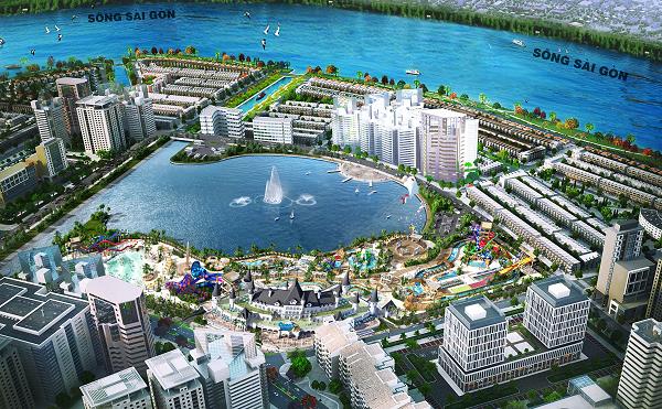 Công viên giải trí Ocean World Ho Chi Minh rộng 21ha – “kim bài” bảo chứng cho dư địa tăng giá không ngừng của dự án Vạn Phúc trong tương lai.