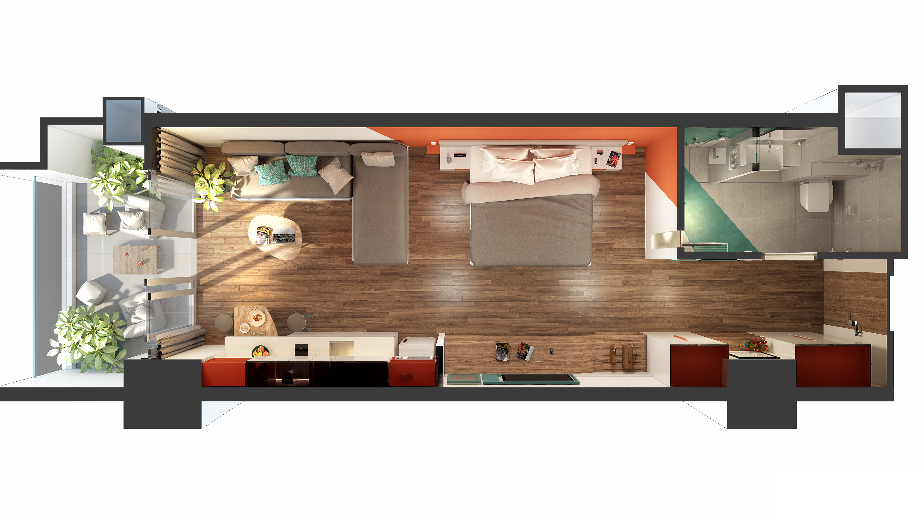 Ariyana với 394 căn hộ - khách sạn có diện tích từ 49 – 114m2, được trang bị 100% nội thất cao cấp.