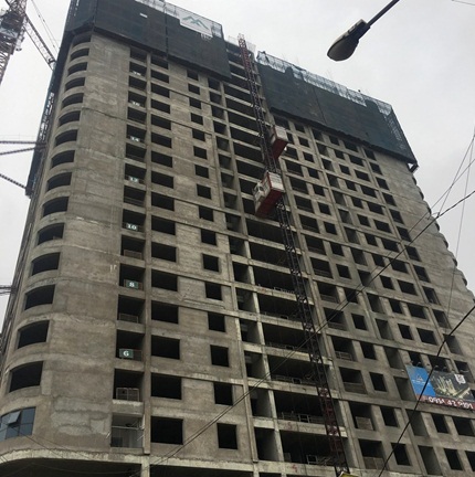 Tiến độ xây dựng tòa IP1 Imperial Plaza cập nhật tháng 04/2017.
