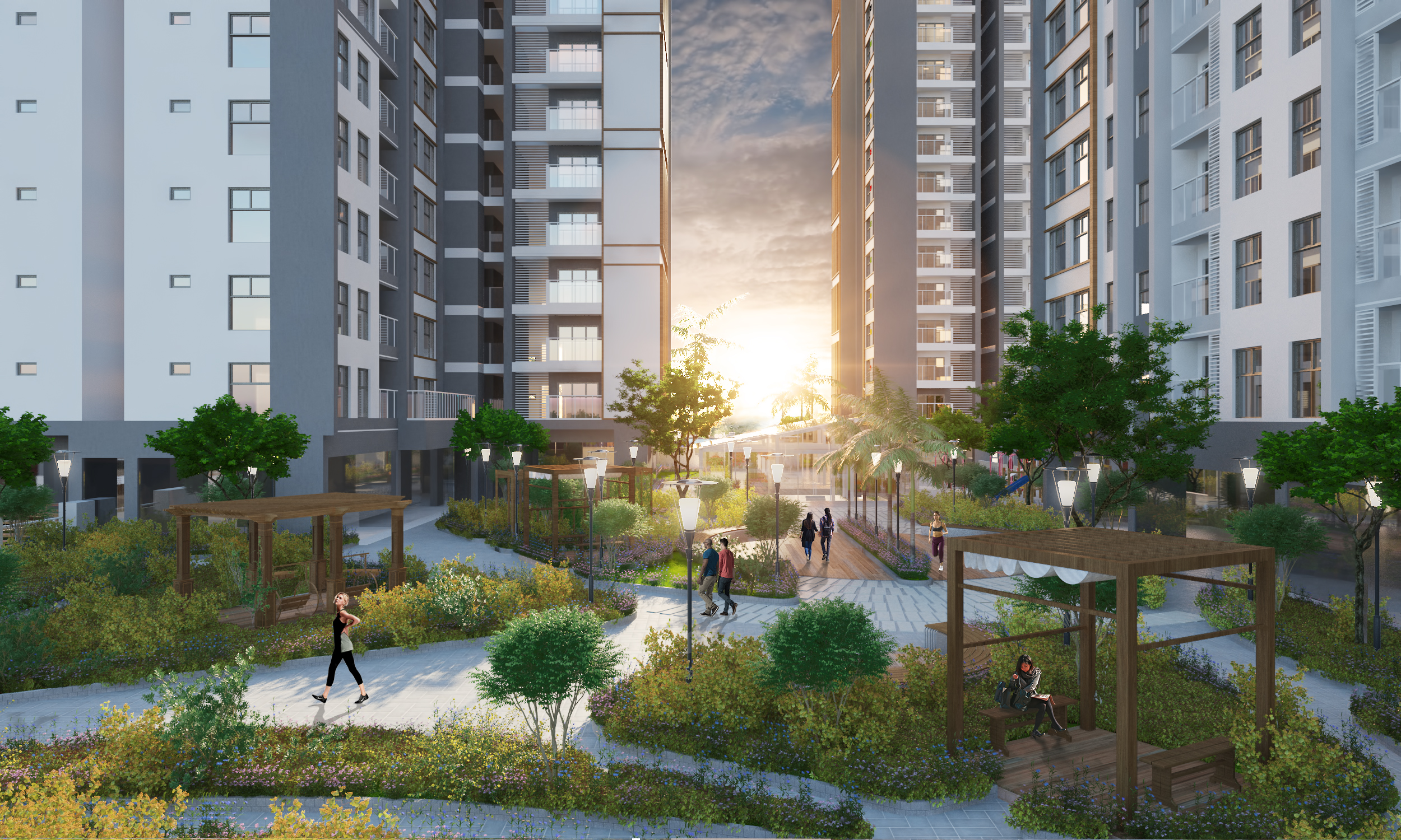 Không gian sống hoà quyện với thiên nhiên trong lành.