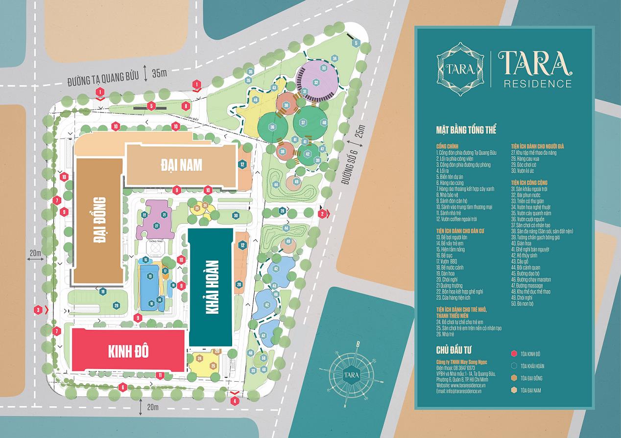 Tara Residence có hệ thống tiện ích nội khu hoàn thiện.