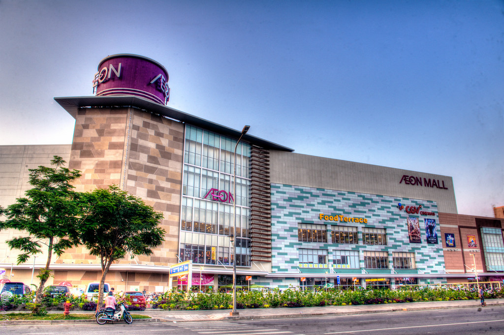 Trung tâm mua sắm Aeon Mall với tổng diện tích 16,7ha.