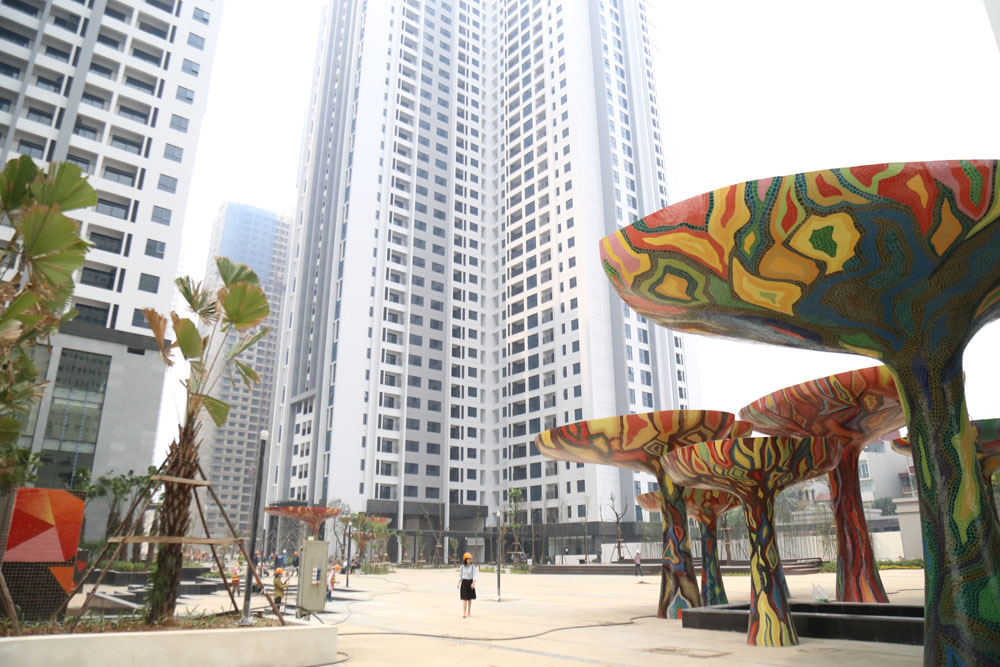 Đại dự án Goldmark City được TNR đầu tư lớn về cảnh quan và là tổ hợp căn hộ có nhiều quảng trường nhất Việt Nam.