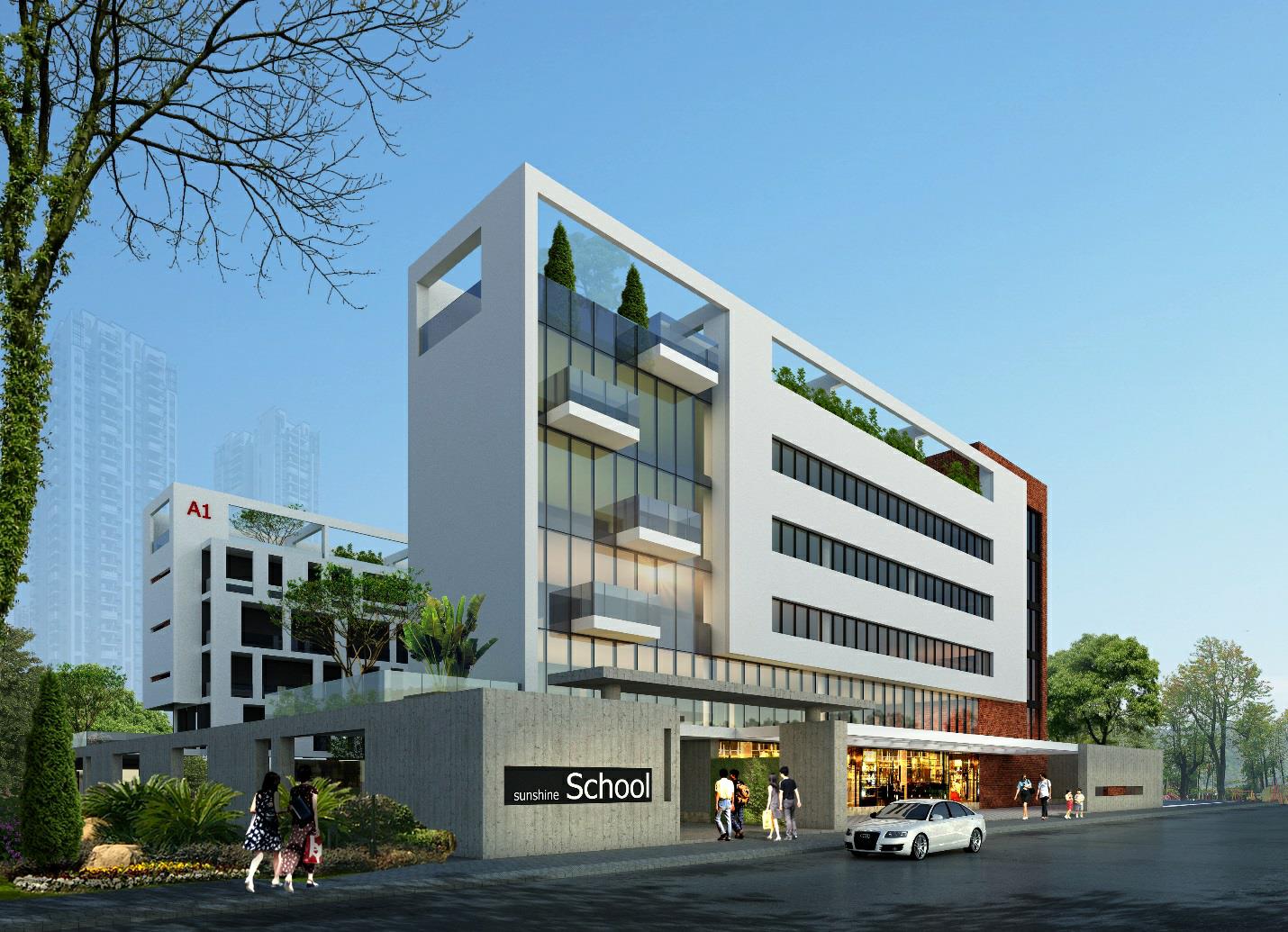 Trường Tiểu học quốc tế Sunshine School trong khuôn viên dự án Sunshine Rierside.