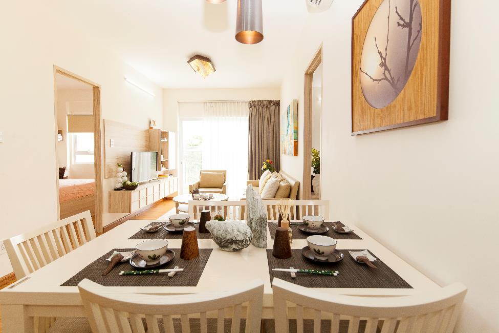 Condo Flora Fuji mang phong cách Nhật với thiết kế tối giản và tối đa hóa toàn bộ công năng sử dụng.