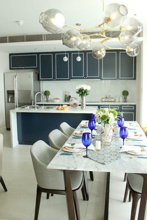 Sắc xanh hiện đại mang phong cách Milano, Ý tại căn hộ Brilliant.