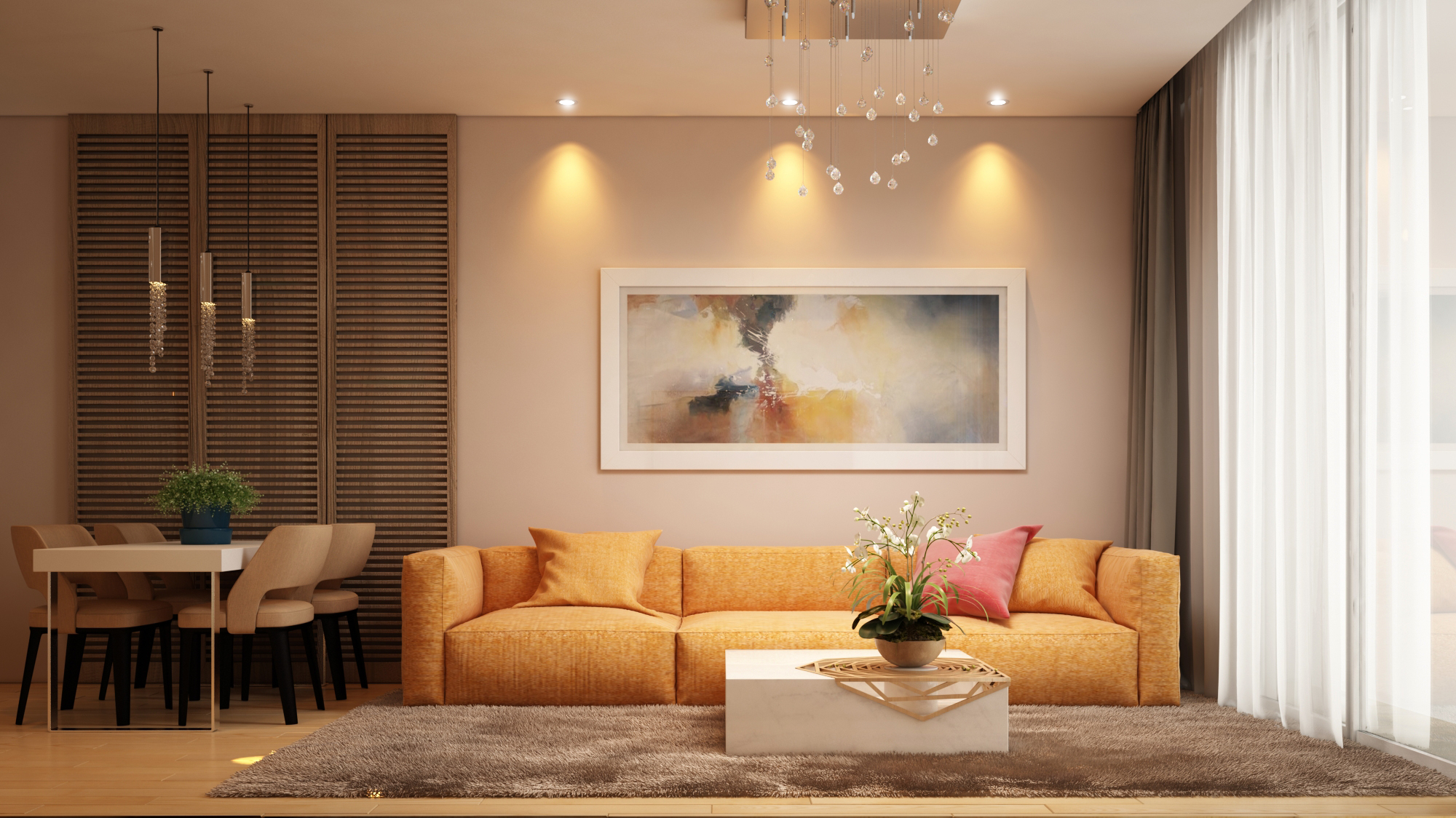 Thiết kế nội thất căn hộ Calla Garden đơn giản nhưng thân thiện, ấm cúng.