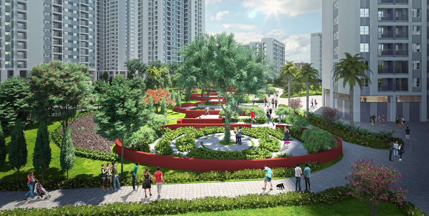 Công viên 6 giác quan ngay trung tâm dự án sẽ là trải nghiệm mới lạ và khác biệt cho cư dân.