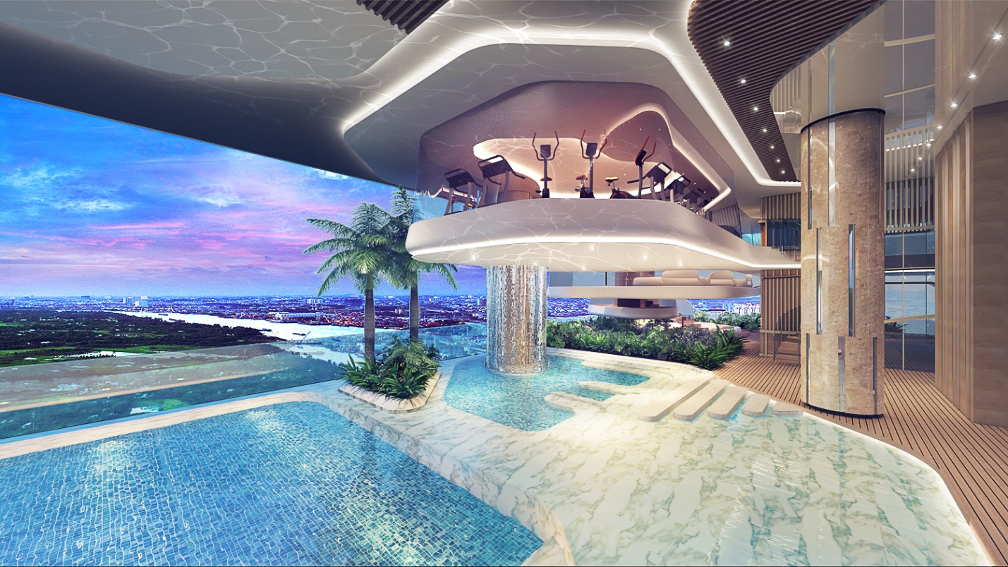 Hình phối cảnh: Phòng tập gym