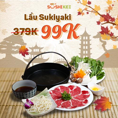 Thưởng thức lẩu khô Sukiyaki chuẩn vị nhật tại Sushi Kei với giá chỉ 99.000Đ - Ảnh 2.