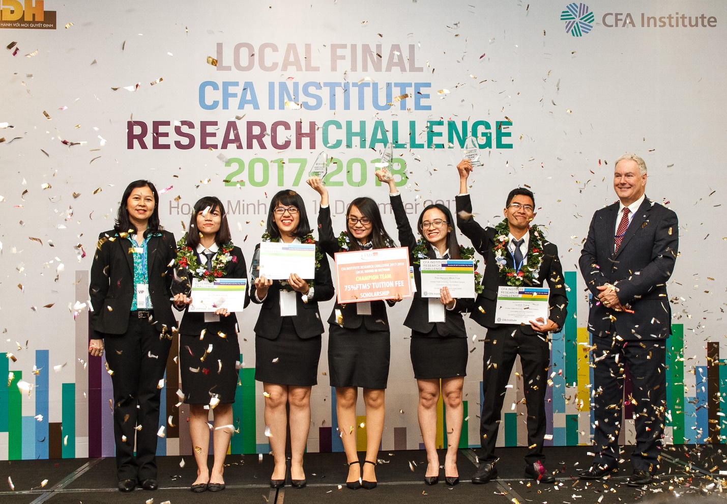 Nhà vô địch cuộc thi CFA Institute Research Challenge Việt Nam 2017 – 2018 – Đại học Ngoại thương – thành phố Hồ Chí Minh.
