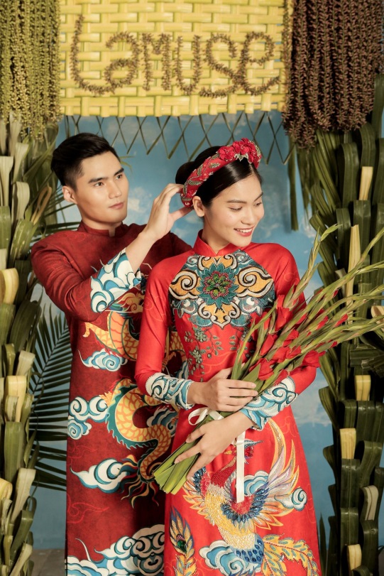 2 quán quân Next Top Model nổi bật với BST áo dài ngày cưới - Ảnh 2. 2 quán quân Next Top Model nổi bật với BST áo dài ngày cưới - Ảnh 2.