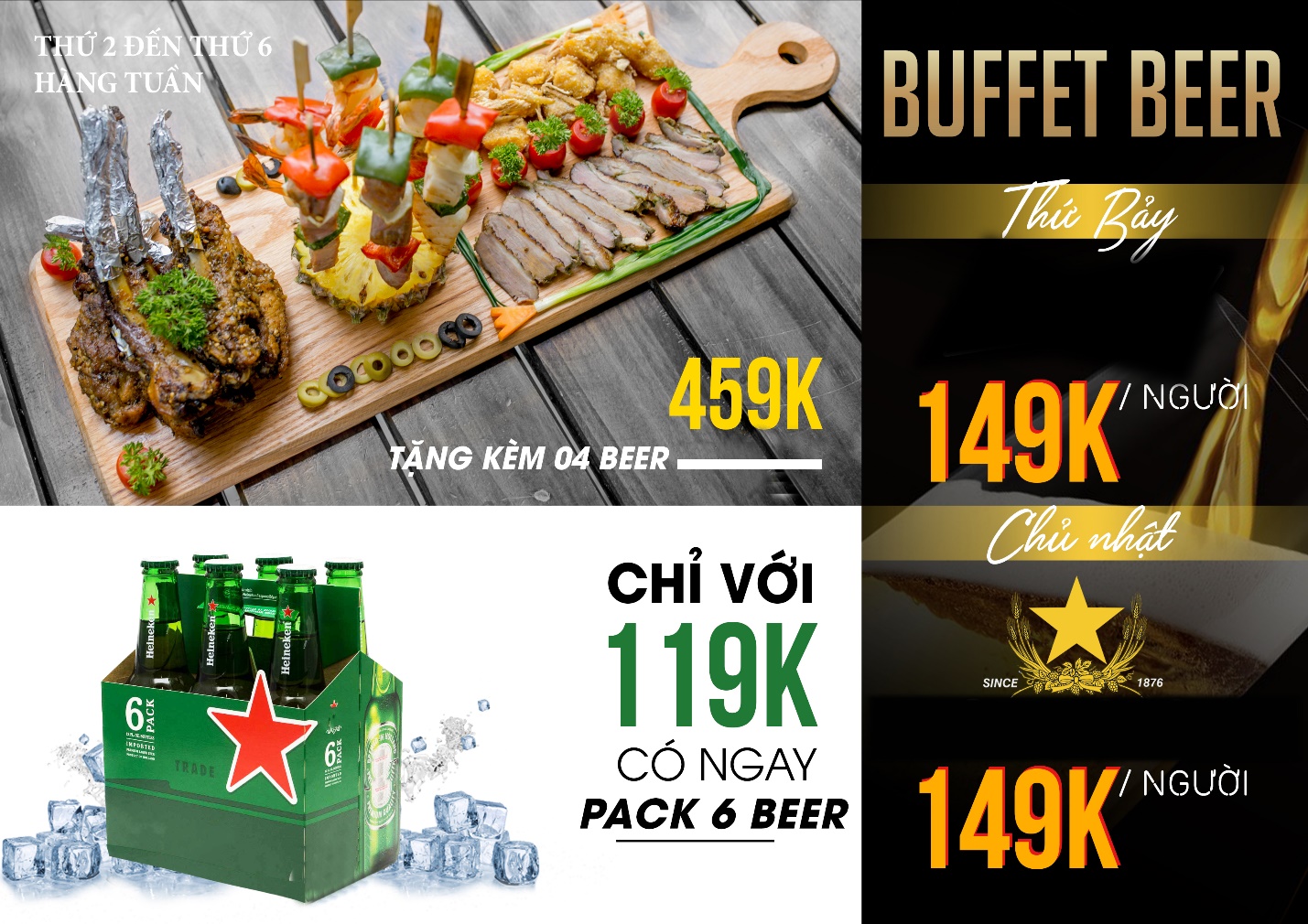 Thêm 1 phong cách ấn tượng với phương châm “khách hàng luôn được khuyến mãi” tại nhà hàng Xích Beer - Ảnh 1. Thêm 1 phong cách ấn tượng với phương châm “khách hàng luôn được khuyến mãi” tại nhà hàng Xích Beer - Ảnh 1.