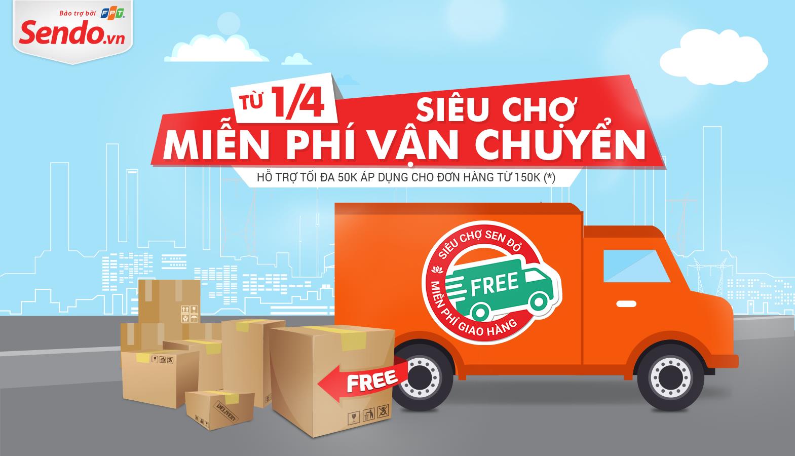 Từ 1/4, siêu chợ Sen Đỏ miễn phí vận chuyển toàn quốc - Ảnh 1. Từ 1/4, siêu chợ Sen Đỏ miễn phí vận chuyển toàn quốc - Ảnh 1.