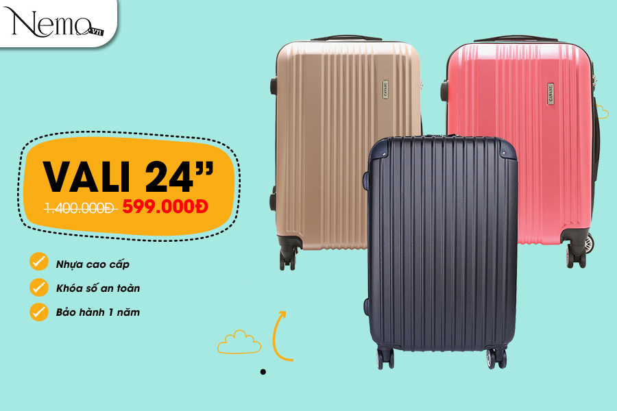 Sắm vali đi du lịch, giá cực sốc chỉ từ 444.000 đồng - Ảnh 1. Sắm vali đi du lịch, giá cực sốc chỉ từ 444.000 đồng - Ảnh 1.