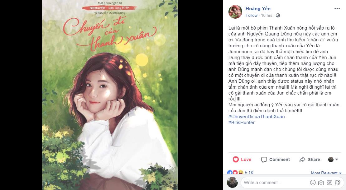 Cộng đồng fan sục sôi tìm kiếm nhân vật nữ chính phim ngắn “Chuyến Đi của Thanh Xuân” - Ảnh 4. Cộng đồng fan sục sôi tìm kiếm nhân vật nữ chính phim ngắn “Chuyến Đi của Thanh Xuân” - Ảnh 4.