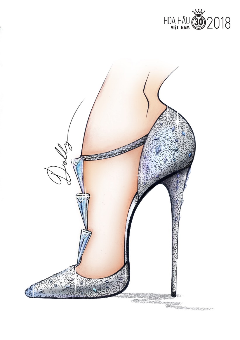 Cận cảnh đôi giày siêu phẩm hơn 300 triệu dành cho Tân hoa hậu Việt Nam 2018 - Ảnh 4.