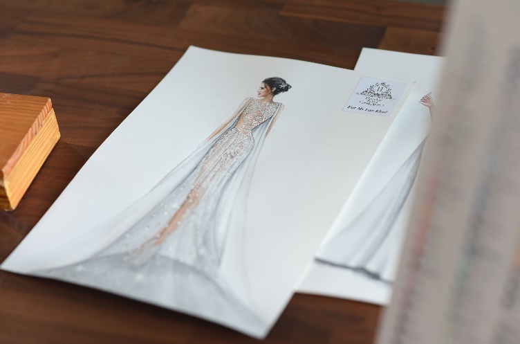 Váy cưới may tay trị giá 500 triệu của Lan Khuê đã được thực hiện như thế nào? - Ảnh 11. Váy cưới may tay trị giá 500 triệu của Lan Khuê đã được thực hiện như thế nào? - Ảnh 11.