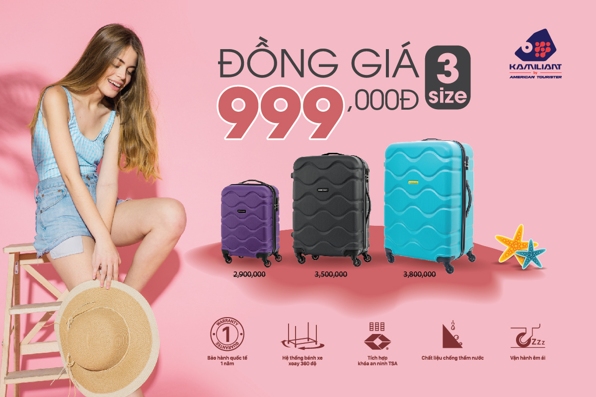 Mừng lễ 20/10 - Vali chính hãng đồng giá 3 size 899.000đ - Ảnh 2. Mừng lễ 20/10 - Vali chính hãng đồng giá 3 size 899.000đ - Ảnh 2.