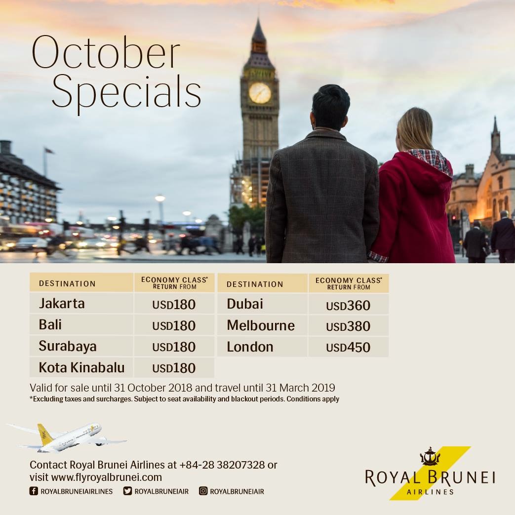 Bay cùng hàng không Royal Brunei với nhiều ưu đãi - Ảnh 5. Bay cùng hàng không Royal Brunei với nhiều ưu đãi - Ảnh 5.