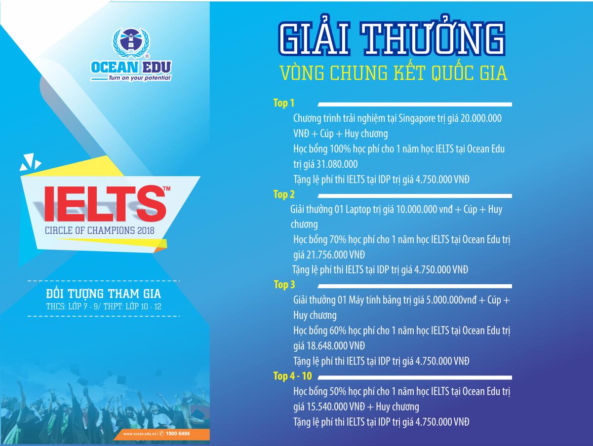 Phát động cuộc thi tìm kiếm tài năng tiếng Anh “IELTS circle of Champions 2018” cùng Ocean Edu - Ảnh 2. Phát động cuộc thi tìm kiếm tài năng tiếng Anh “IELTS circle of Champions 2018” cùng Ocean Edu - Ảnh 2.