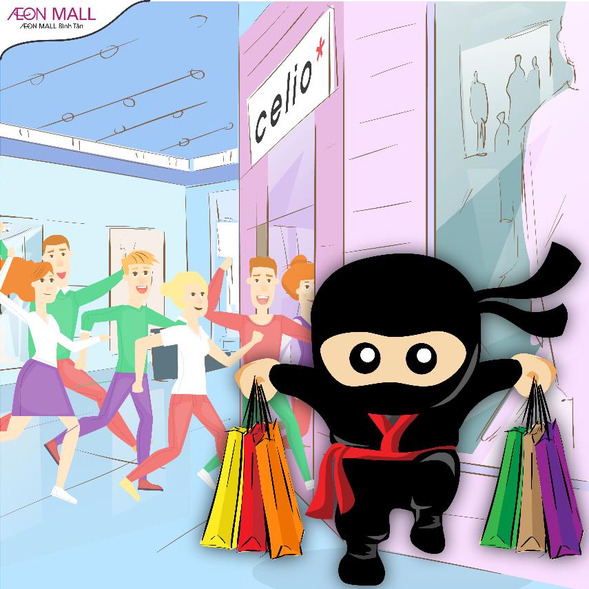 Black Friday hóa “Ninja Sale” đột nhập AEON MALL Bình Tân - Ảnh 3. Black Friday hóa “Ninja Sale” đột nhập AEON MALL Bình Tân - Ảnh 3.