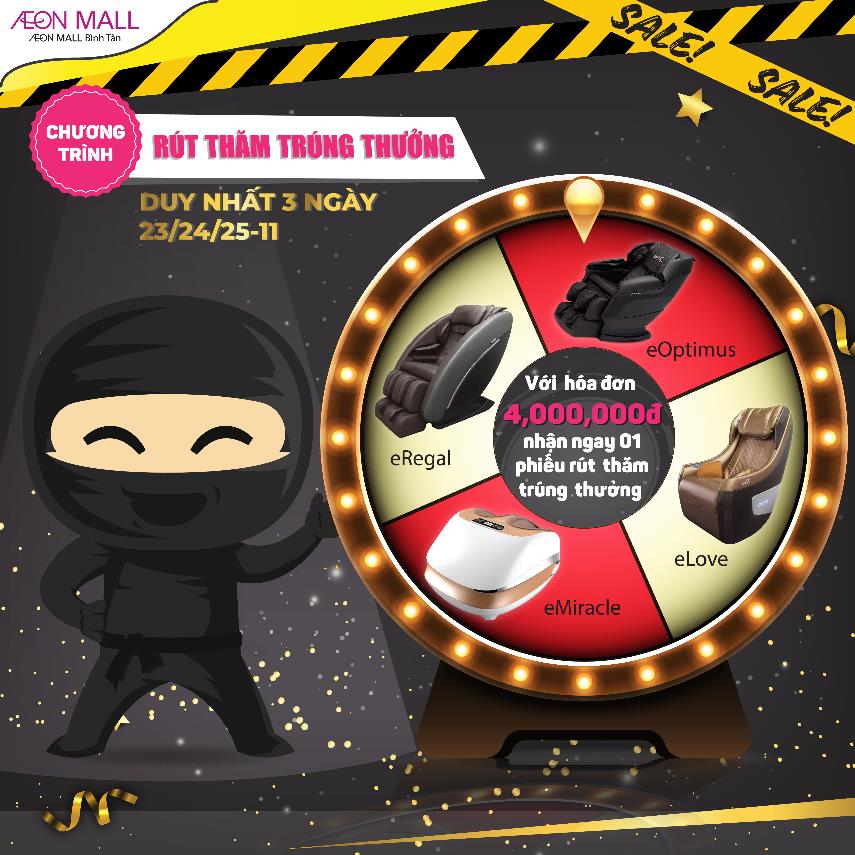 Black Friday hóa “Ninja Sale” đột nhập AEON MALL Bình Tân - Ảnh 4. Black Friday hóa “Ninja Sale” đột nhập AEON MALL Bình Tân - Ảnh 4.