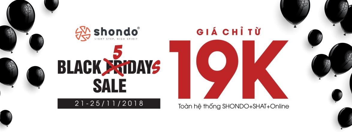 Black 5days đổ bộ SHONDO – Giày dép chỉ từ 19K - Ảnh 1. Black 5days đổ bộ SHONDO – Giày dép chỉ từ 19K - Ảnh 1.