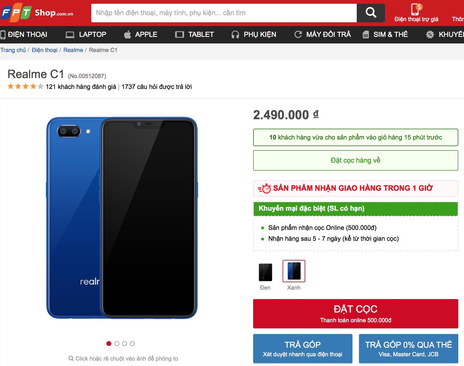 Realme C1 phiên bản màu xanh chính thức được bán ra từ ngày 26/11 trên kênh online của TGDĐ và FPT Shop - Ảnh 5. Realme C1 phiên bản màu xanh chính thức được bán ra từ ngày 26/11 trên kênh online của TGDĐ và FPT Shop - Ảnh 5.
