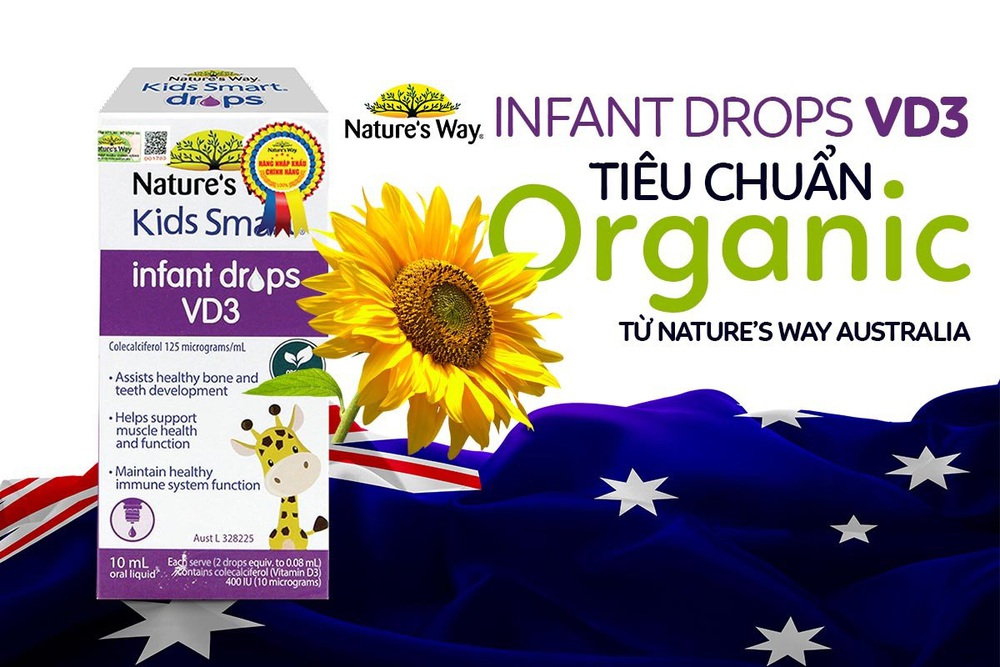 D3 cho trẻ sơ sinh – D3 tiêu chuẩn Organic từ Nature’s Way Australia - Ảnh 1.