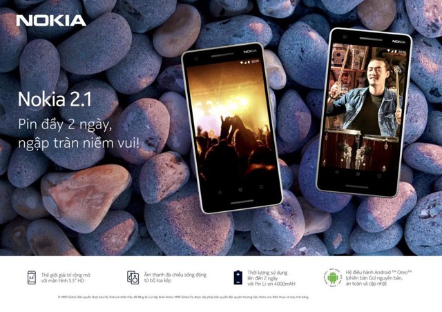 Nokia 2.1 trá» láº¡i vá»i nÄng lÆ°á»£ng giáº£i trÃ­ báº¥t táº­n - áº¢nh 1.