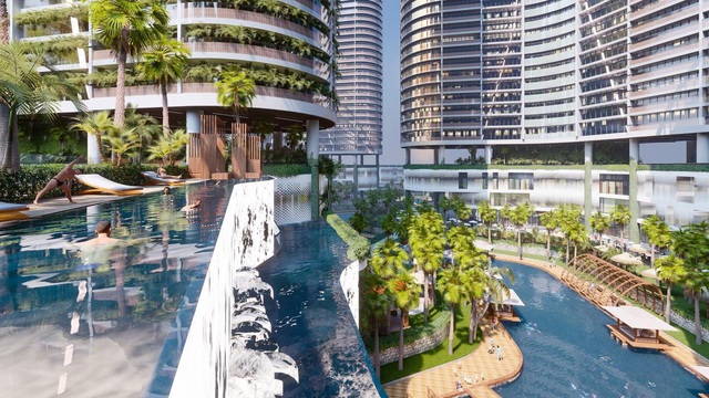 Dự án căn hộ resort tại Quận 7 đào sông trong lòng dự án, phát triển 4.000 vườn nhiệt đới trên không - Ảnh 1.