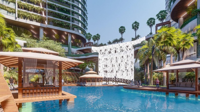 Tổ hợp resort hơn 1 tỷ USD có sông nhân tạo, thác nước và vườn nhiệt đới tiếp cận thềm căn hộ tại quận 7 - Ảnh 1.